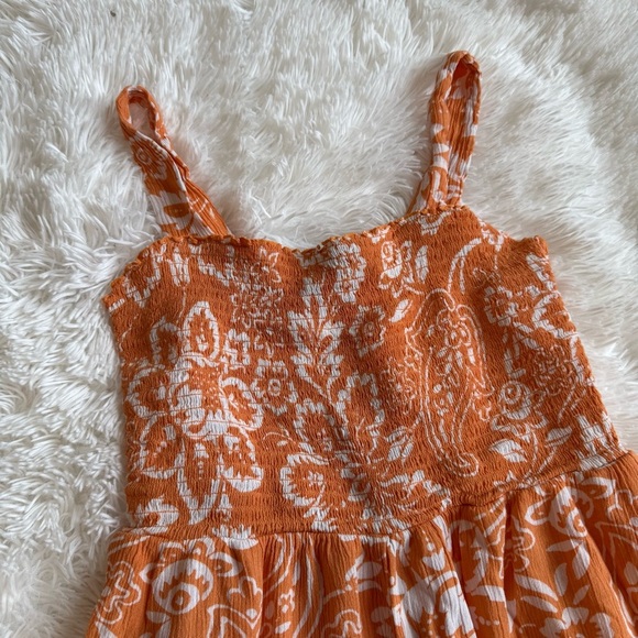 LOFT Vibrant Orange Floral Jumpsuit - Picture 3 of 9